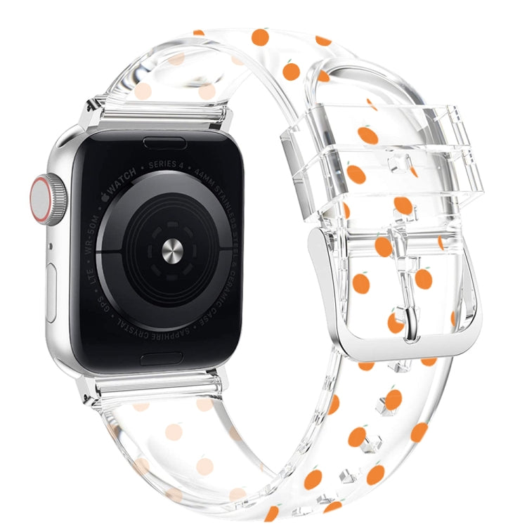 Transparentes Uhrenarmband mit quadratischer Schnalle für Apple Watch Series, 7 41mm / 6&SE&5&4 40mm / 3&2&1 38mm, 7 45mm / 6&SE&5&4 44mm / 3&2&1 42mm