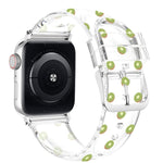 Transparentes Uhrenarmband mit quadratischer Schnalle für Apple Watch Series, 7 41mm / 6&SE&5&4 40mm / 3&2&1 38mm, 7 45mm / 6&SE&5&4 44mm / 3&2&1 42mm
