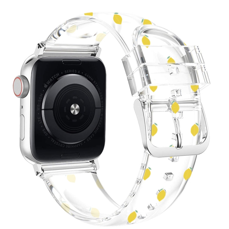 Transparentes Uhrenarmband mit quadratischer Schnalle für Apple Watch Series, 7 41mm / 6&SE&5&4 40mm / 3&2&1 38mm, 7 45mm / 6&SE&5&4 44mm / 3&2&1 42mm
