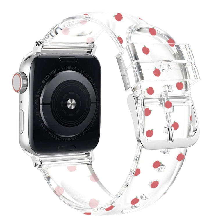 Transparentes Uhrenarmband mit quadratischer Schnalle für Apple Watch Series, 7 41mm / 6&SE&5&4 40mm / 3&2&1 38mm, 7 45mm / 6&SE&5&4 44mm / 3&2&1 42mm