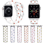 Transparentes Uhrenarmband mit quadratischer Schnalle für Apple Watch Series, 7 41mm / 6&SE&5&4 40mm / 3&2&1 38mm, 7 45mm / 6&SE&5&4 44mm / 3&2&1 42mm