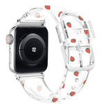 Transparentes Uhrenarmband mit quadratischer Schnalle für Apple Watch Series, 7 41mm / 6&SE&5&4 40mm / 3&2&1 38mm, 7 45mm / 6&SE&5&4 44mm / 3&2&1 42mm