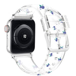 Transparentes Uhrenarmband mit quadratischer Schnalle für Apple Watch Series, 7 41mm / 6&SE&5&4 40mm / 3&2&1 38mm, 7 45mm / 6&SE&5&4 44mm / 3&2&1 42mm