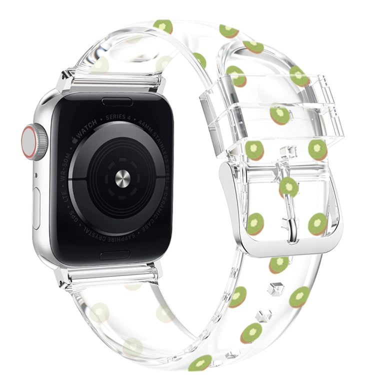 Transparentes Uhrenarmband mit quadratischer Schnalle für Apple Watch Series, 7 41mm / 6&SE&5&4 40mm / 3&2&1 38mm, 7 45mm / 6&SE&5&4 44mm / 3&2&1 42mm