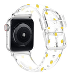 Transparentes Uhrenarmband mit quadratischer Schnalle für Apple Watch Series, 7 41mm / 6&SE&5&4 40mm / 3&2&1 38mm, 7 45mm / 6&SE&5&4 44mm / 3&2&1 42mm