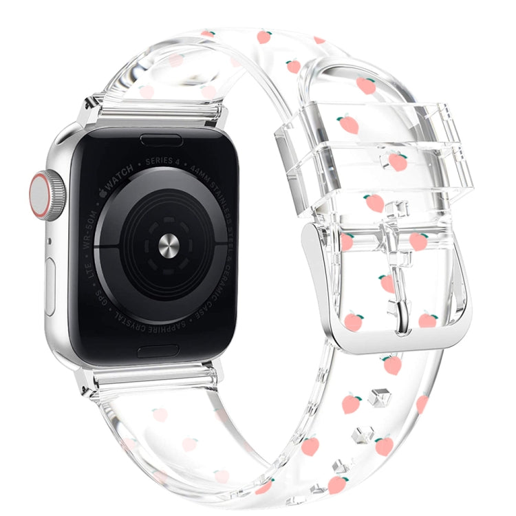 Transparentes Uhrenarmband mit quadratischer Schnalle für Apple Watch Series, 7 41mm / 6&SE&5&4 40mm / 3&2&1 38mm, 7 45mm / 6&SE&5&4 44mm / 3&2&1 42mm
