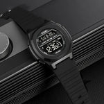 SKMEI 1821 Elektronische Armbanduhr mit Edelstahlschließe und Silikonarmband
