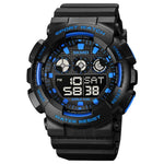 SKMEI 1857 Edelstahl-Schnalle PU-Armband Wasserdichte Elektronische Uhr