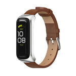 MIJOBS Uhrengehäuse aus Metall und Mikrofaser-Lederarmband, für Samsung Galaxy Fit 2