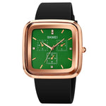 SKMEI 1902 Edelstahlschnalle Silikonarmband Wasserdichte Quarzuhr