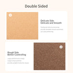 ORICO Doppelseitiges Mauspad, Größe: 300x600mm, Kork + Kaffee, Kork + Rosa PU, Kork + Grau PU