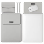 4 in 1 Leichte und tragbare Leder-Computertasche, 11/12 Zoll, 13/14 Zoll, 15.4/15.6/16.1 Zoll