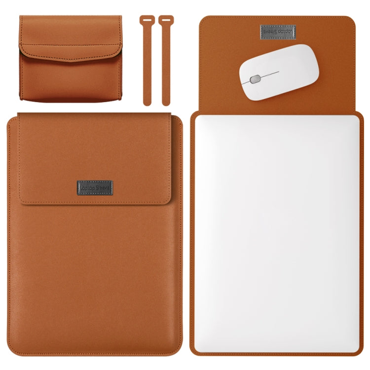 4 in 1 Leichte und tragbare Leder-Computertasche, 11/12 Zoll, 13/14 Zoll, 15.4/15.6/16.1 Zoll