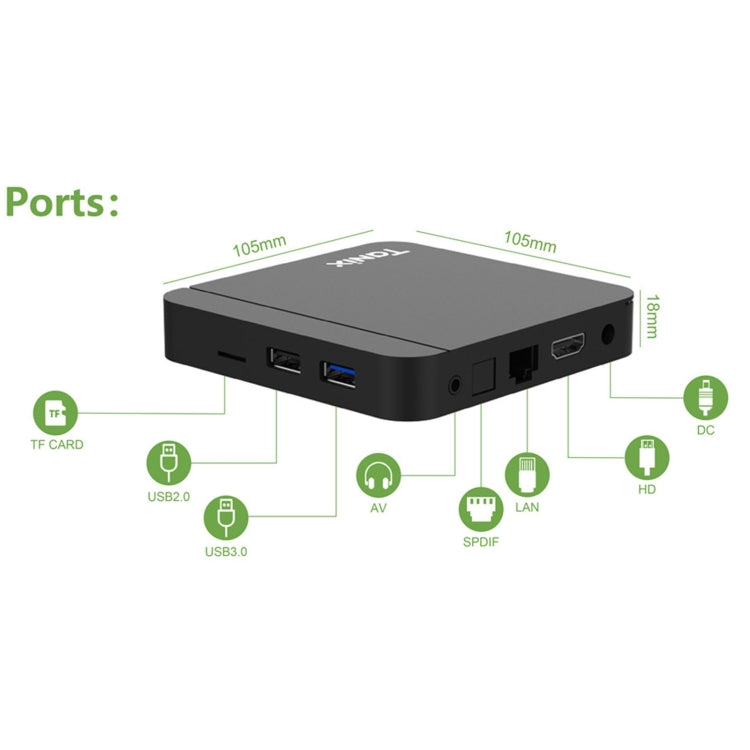 Tanix W2 Amlogic S905 Quad-Core Smart TV Set-Top-Box, 2G+16G, 2G+16G mit Dual WLAN/BT, 4G+32G mit Dual WLAN/BT, 4G+64G mit Dual WLAN/BT