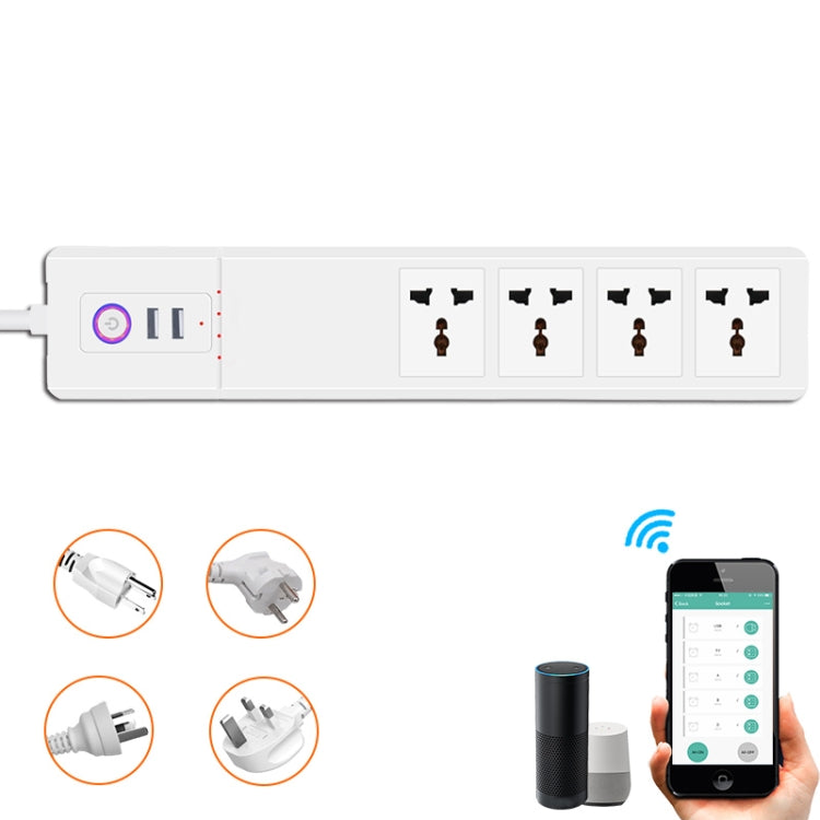SM-SO306-M 4 Löcher + 2 USB Multifunktionale Smart Steckdosenleiste, ZigBee 10A, ZigBee 16A, WiFi 10A, WiFi 16A