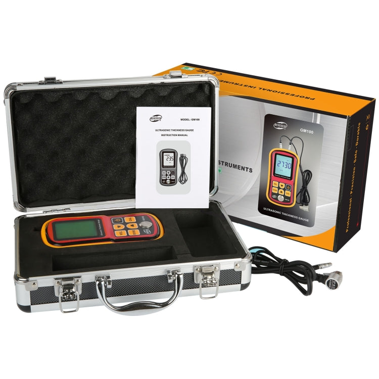 BENETECH GM-100 Ultraschall-Dickenmessgerät Tester Messgerät Geschwindigkeit 1,2~225mm, GM-100 (Aluminiumgehäuse Version)
