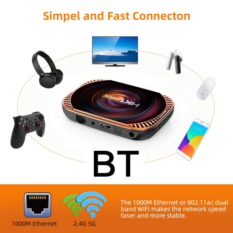 MECOOL HK1RBOX X4 4K TV Box, Android 11 Amlogic S905X4 CPU mit Fernbedienung, 4GB+32GB, 4GB+64GB, 4GB+128GB