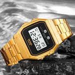 SKMEI 1952 Harzspiegel ABS-Gehäuse Wasserdichte Elektronische Uhr