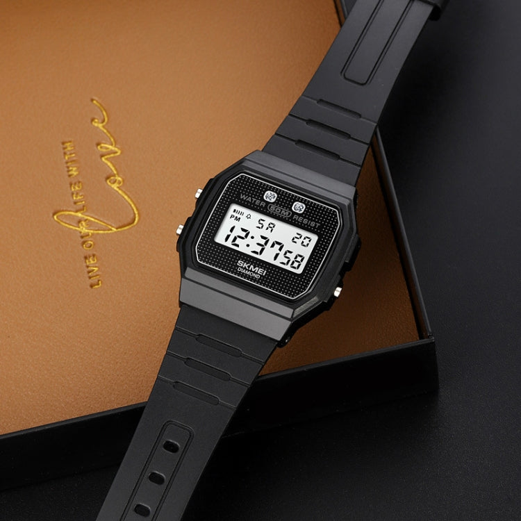 SKMEI 1952 Harzspiegel ABS-Gehäuse Wasserdichte Elektronische Uhr