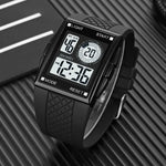 SKMEI 1967 Edelstahlschnalle PU Armband Wasserdichte Elektronische Uhr