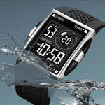 SKMEI 1967 Edelstahlschnalle PU Armband Wasserdichte Elektronische Uhr