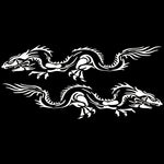 2 PCS/Set D-418 Dragon Totem Tribe Pattern Car Modified Decorative Sticker, D-418