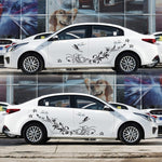 D-462 Butterfly Loves Flowers Pattern Car Modified Decorative Sticker, D-462