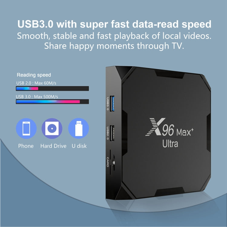 H96 Max+ Ultra 4GB+32GB Amlogic S905X4 8K Smart TV BOX Android 11.0 Mediaplayer, 4GB+32GB, UK Stecker, 4GB+32GB, US Stecker, 4GB+32GB, EU Stecker, 4GB+32GB, AU Stecker