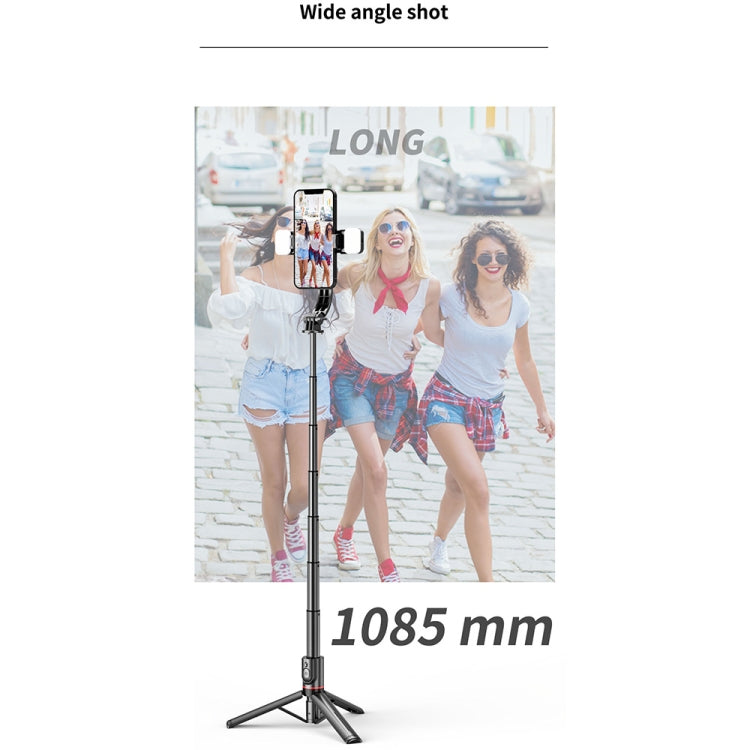 L12D Bluetooth Fernbedienung abnehmbares Fülllicht Stativ Selfie-Stick Handyhalter, L12D
