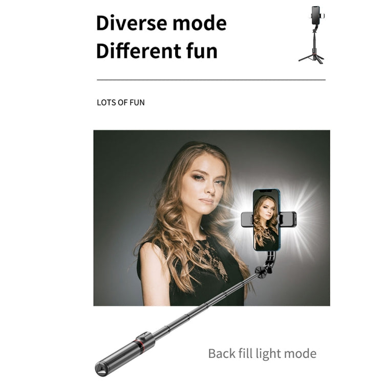 L12D Bluetooth Fernbedienung abnehmbares Fülllicht Stativ Selfie-Stick Handyhalter, L12D