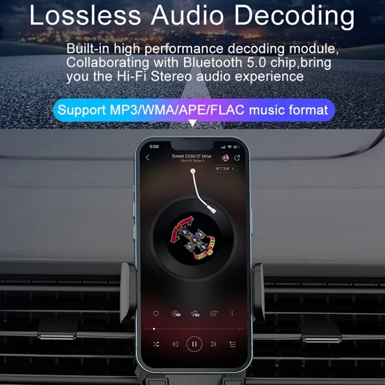 C1 Bluetooth 5.0 MP3-Player mit FM-Transmitter und Lüftungshalterung, C1