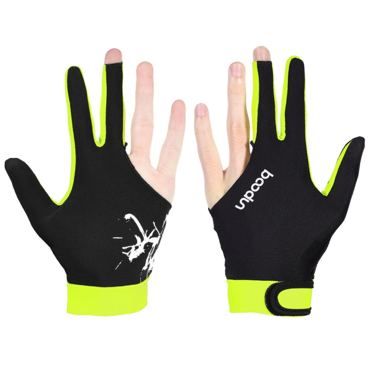 BOODUN M050912 Dünne, atmungsaktive Billardhandschuhe mit drei Fingern für Herren und Damen, M, L