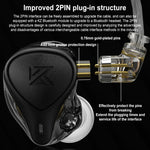 KZ-ZEX PRO Elektrostatischer Spulen-Eisen-Hybrid In-Ear Kopfhörer, Mit Mikrofon, Ohne Mikrofon
