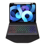 Z11BS Stiftschacht Hintergrundbeleuchtung Bluetooth-Tastatur Leder-Tablet-Hülle, Für iPad Pro 11 2021/2020/2018, Für iPad Air 11 2025 / 2024 / Air 5 / Air 4, Für iPad 10,2 2021/2020/2019