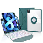 Z11BS Stiftschacht Hintergrundbeleuchtung Bluetooth-Tastatur Leder-Tablet-Hülle, Für iPad Pro 11 2021/2020/2018, Für iPad Air 11 2025 / 2024 / Air 5 / Air 4, Für iPad 10,2 2021/2020/2019