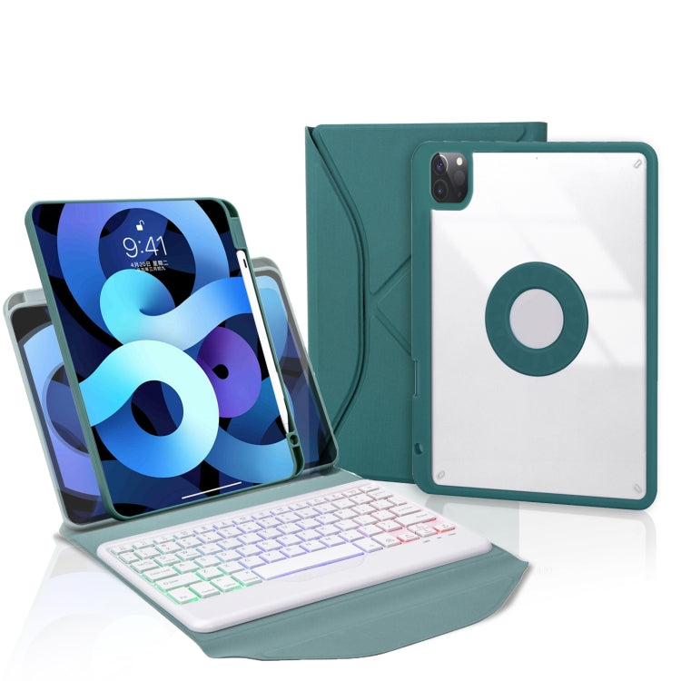Z11BS Stiftschacht Hintergrundbeleuchtung Bluetooth-Tastatur Leder-Tablet-Hülle, Für iPad Pro 11 2021/2020/2018, Für iPad Air 11 2025 / 2024 / Air 5 / Air 4, Für iPad 10,2 2021/2020/2019