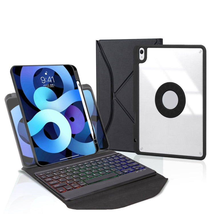Z11BS Stiftschacht Hintergrundbeleuchtung Bluetooth-Tastatur Leder-Tablet-Hülle, Für iPad Pro 11 2021/2020/2018, Für iPad Air 11 2025 / 2024 / Air 5 / Air 4, Für iPad 10,2 2021/2020/2019