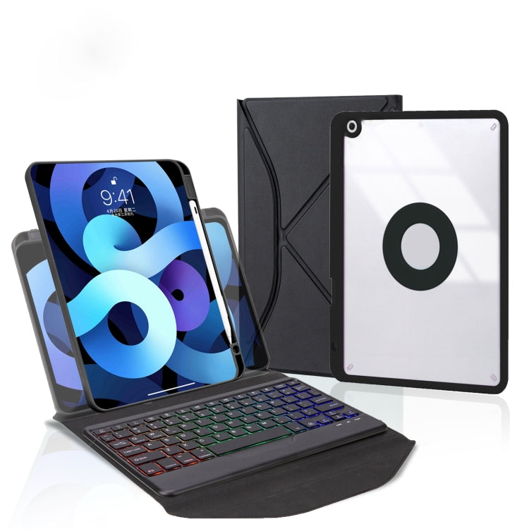 Z11BS Stiftschacht Hintergrundbeleuchtung Bluetooth-Tastatur Leder-Tablet-Hülle, Für iPad Pro 11 2021/2020/2018, Für iPad Air 11 2025 / 2024 / Air 5 / Air 4, Für iPad 10,2 2021/2020/2019