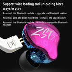 KZ-ZST X Ring-Eisen-Hybrid-Treiber In-Ear Geräuschunterdrückender Ohrhörer, Mit Mikrofon, Ohne Mikrofon