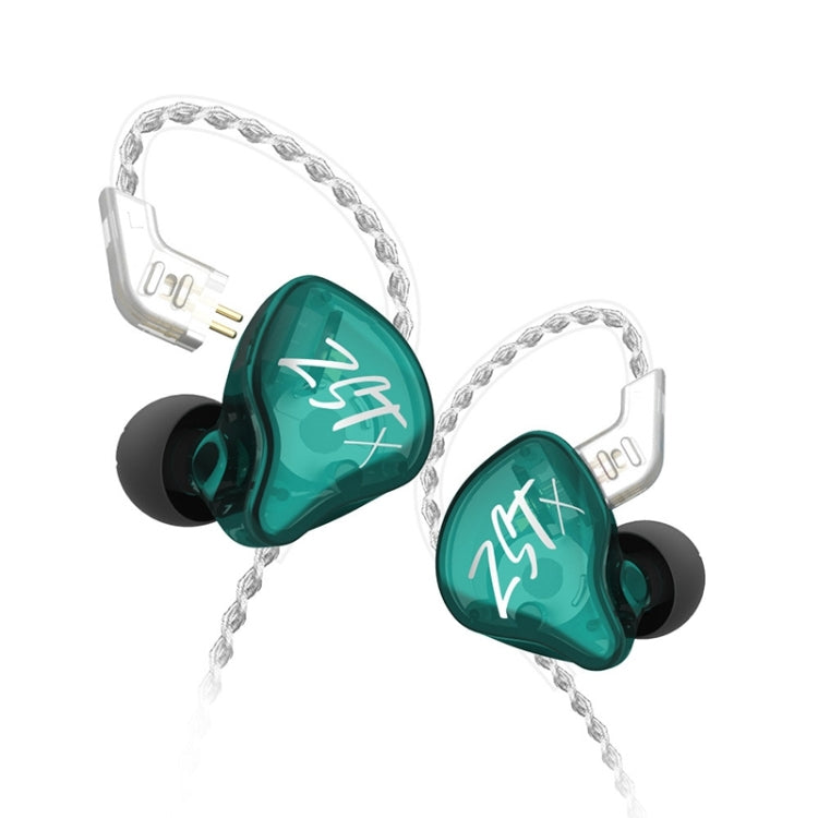 KZ-ZST X Ring-Eisen-Hybrid-Treiber In-Ear Geräuschunterdrückender Ohrhörer, Mit Mikrofon, Ohne Mikrofon