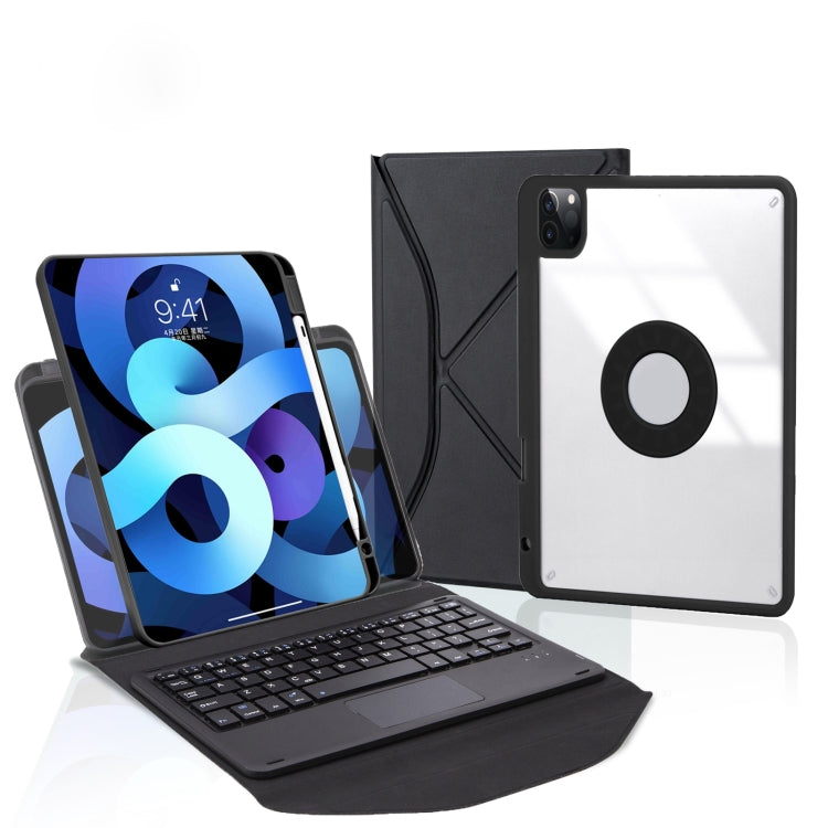 Z11B-A Stiftefach Touchpad Bluetooth Tastatur Leder Tablet-Hülle, Für iPad Pro 11 2021/2020/2018, Für iPad Air 11 2025 / 2024 / Air 5 / Air 4, Für iPad 10.2 2021/2020/2019