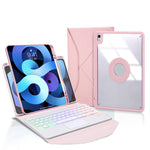 Z11B-AS Stiftefach Touchpad Hintergrundbeleuchtung Bluetooth Tastatur Leder Tablet-Hülle, Für iPad Pro 11 2021/2020/2018, Für iPad Air 11 2025 / 2024 / Air 5 / Air 4, Für iPad 10.2 2021/2020/2019