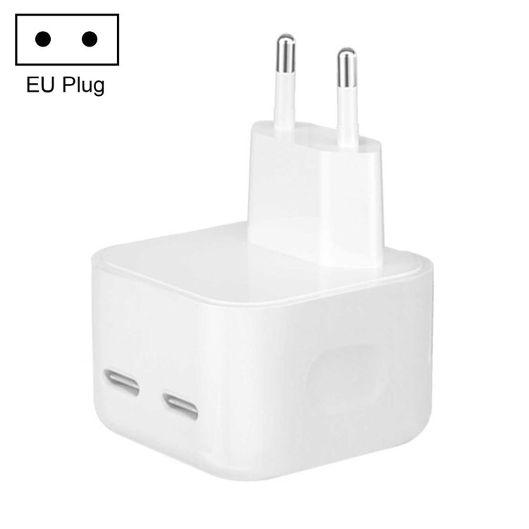 PD 50W Dual-USB-C-/Type-C-Anschlüsse-Ladegerät, PD 50W EU-Stecker, PD 50W US-Stecker