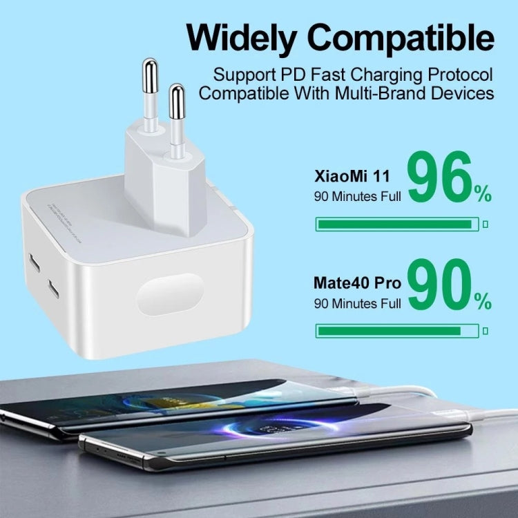 PD 50W Dual-USB-C-/Type-C-Anschlüsse-Ladegerät, PD 50W EU-Stecker, PD 50W US-Stecker