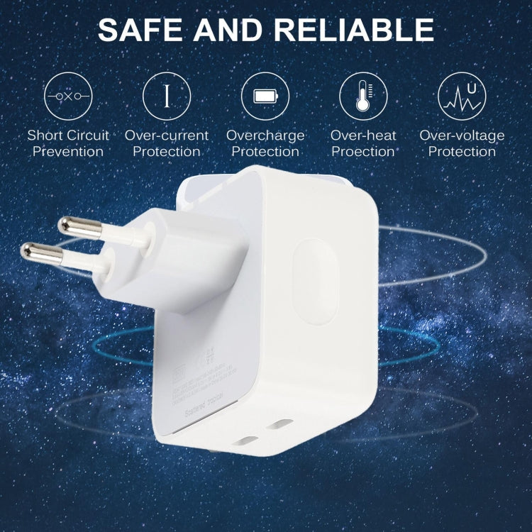 PD 50W Dual-USB-C-/Type-C-Anschlüsse-Ladegerät, PD 50W EU-Stecker, PD 50W US-Stecker