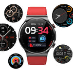 E300 Smartwatch mit 1,32-Zoll-Display, TPU-Armband und Funktionen zur Überwachung von Körpertemperatur, EKG und Blutdruck