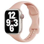 Schmale Armbanduhr mit Schmetterlingsschließe für Apple Watch Series 7 (45 mm), 6, SE, 5, 4 (44 mm), 3, 2, 1 (42 mm) und 7 (41 mm), 6, SE, 5, 4 (40 mm) sowie 3, 2, 1 (38 mm).