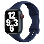 Schmale Armbanduhr mit Schmetterlingsschließe für Apple Watch Series 7 (45 mm), 6, SE, 5, 4 (44 mm), 3, 2, 1 (42 mm) und 7 (41 mm), 6, SE, 5, 4 (40 mm) sowie 3, 2, 1 (38 mm).