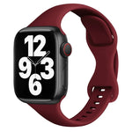 Schmale Armbanduhr mit Schmetterlingsschließe für Apple Watch Series 7 (45 mm), 6, SE, 5, 4 (44 mm), 3, 2, 1 (42 mm) und 7 (41 mm), 6, SE, 5, 4 (40 mm) sowie 3, 2, 1 (38 mm).