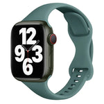 Schmale Armbanduhr mit Schmetterlingsschließe für Apple Watch Series 7 (45 mm), 6, SE, 5, 4 (44 mm), 3, 2, 1 (42 mm) und 7 (41 mm), 6, SE, 5, 4 (40 mm) sowie 3, 2, 1 (38 mm).